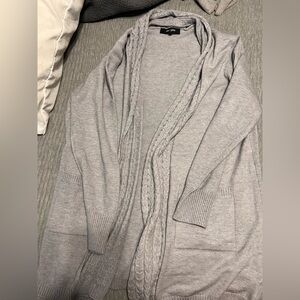 Women’s gray cardigan sweater